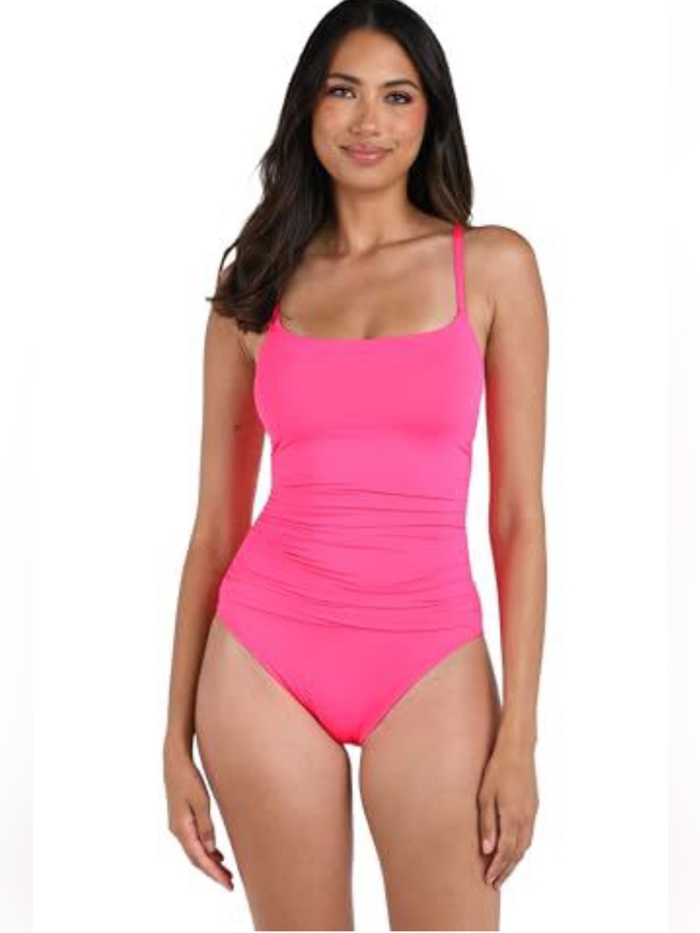Island Goddess Rouched Body Lingerie Mio One Piece Swimsuit, Pink Size 14 New